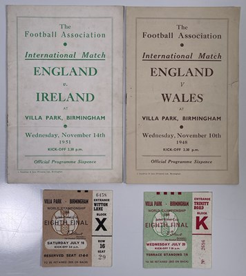 Lot 340 - INTERNATIONAL FIXTURES - 20TH CENTURY TICKETS / PROGRAMMES INC 1966 FINAL.
