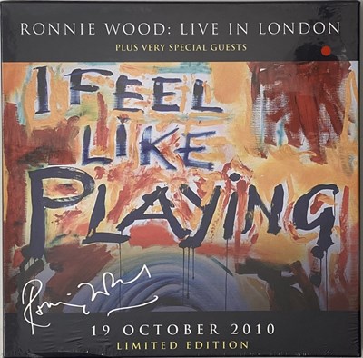 Lot 1327 - RONNIE WOOD - I FEEL LIKE PLAYING - LIVE IN LONDON 19 OCTOBER 2010 LP BOX SET WITH SIGNED RW IMAGE. (SHPRWLPBOX1)