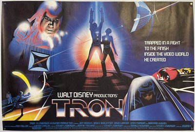Lot 205 - TRON (1982) ORIGINAL UK QUAD POSTER.