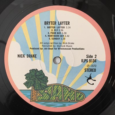 Lot 74 - NICK DRAKE - BRYTER LAYTER LP (ORIGINAL UK COPY - ISLAND ILPS 9134 - WITH PROMOTIONAL PHOTO).