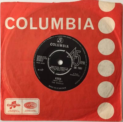 Lot 229 - THE WHEELS - KICKS C/W CALL MY NAME 7" (ORIGINAL UK COPY - COLUMBIA DB 7981)