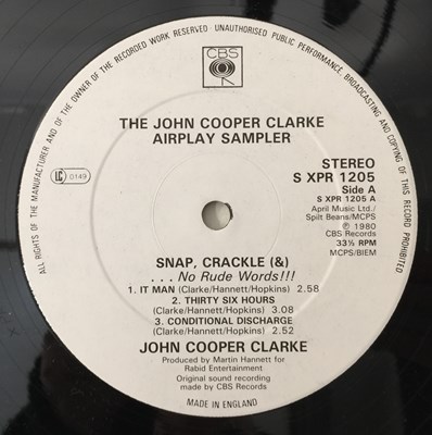 Lot 91 - JOHN COOPER CLARKE - LPs/10"/7" (INCLUDING SIGNED)