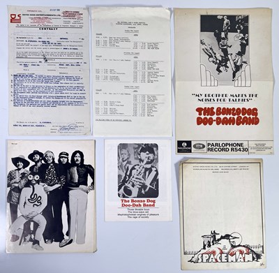 Lot 542 - BONZO DOG BAND MEMORABILIA INCL. POSTERS, CONTRACTS & MORE.