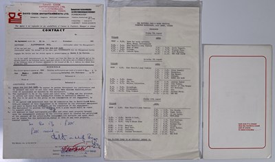 Lot 543 - BONZO DOG BAND MEMORABILIA- PROGRAMMES & CONTRACT