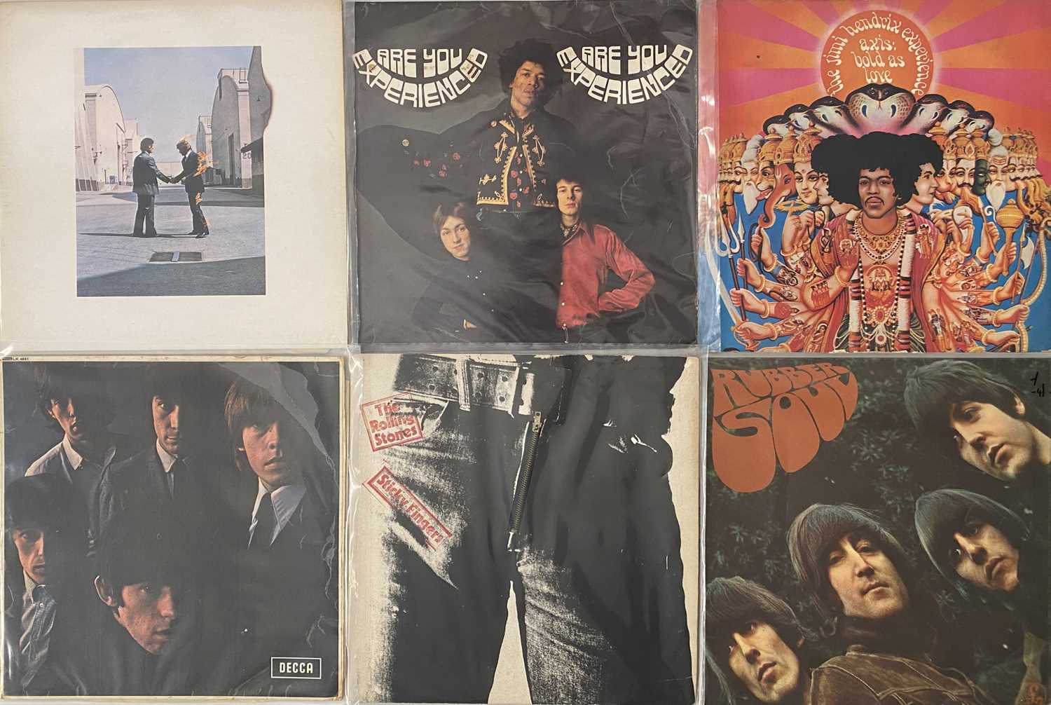 Lot 705 - HENDRIX / BEATLES / STONES / PINK FLOYD - LP PACK