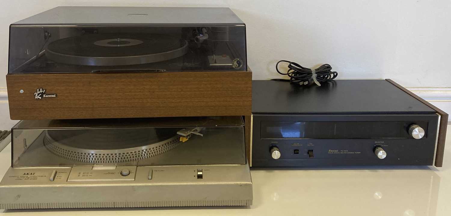 Lot 37 - AKAI AND SANSUI TURNTABLES.
