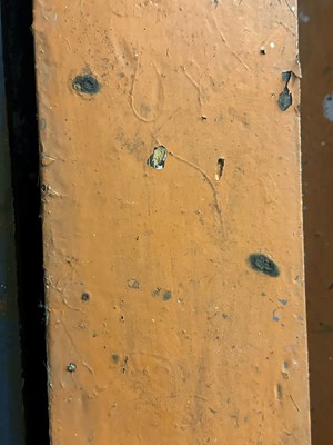 Lot 293 - PINK FLOYD/SYD BARRETT INTEREST - THE ORIGINAL PAINTED WOODEN FLOORBOARDS FROM MADCAP LAUGHS ALBUM COVER.