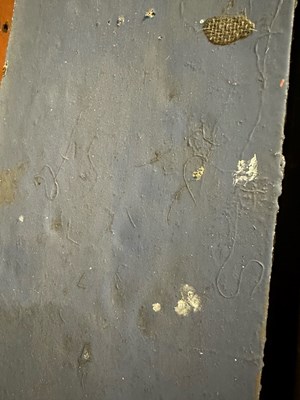 Lot 293 - PINK FLOYD/SYD BARRETT INTEREST - THE ORIGINAL PAINTED WOODEN FLOORBOARDS FROM MADCAP LAUGHS ALBUM COVER.