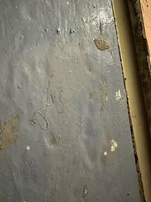 Lot 293 - PINK FLOYD/SYD BARRETT INTEREST - THE ORIGINAL PAINTED WOODEN FLOORBOARDS FROM MADCAP LAUGHS ALBUM COVER.