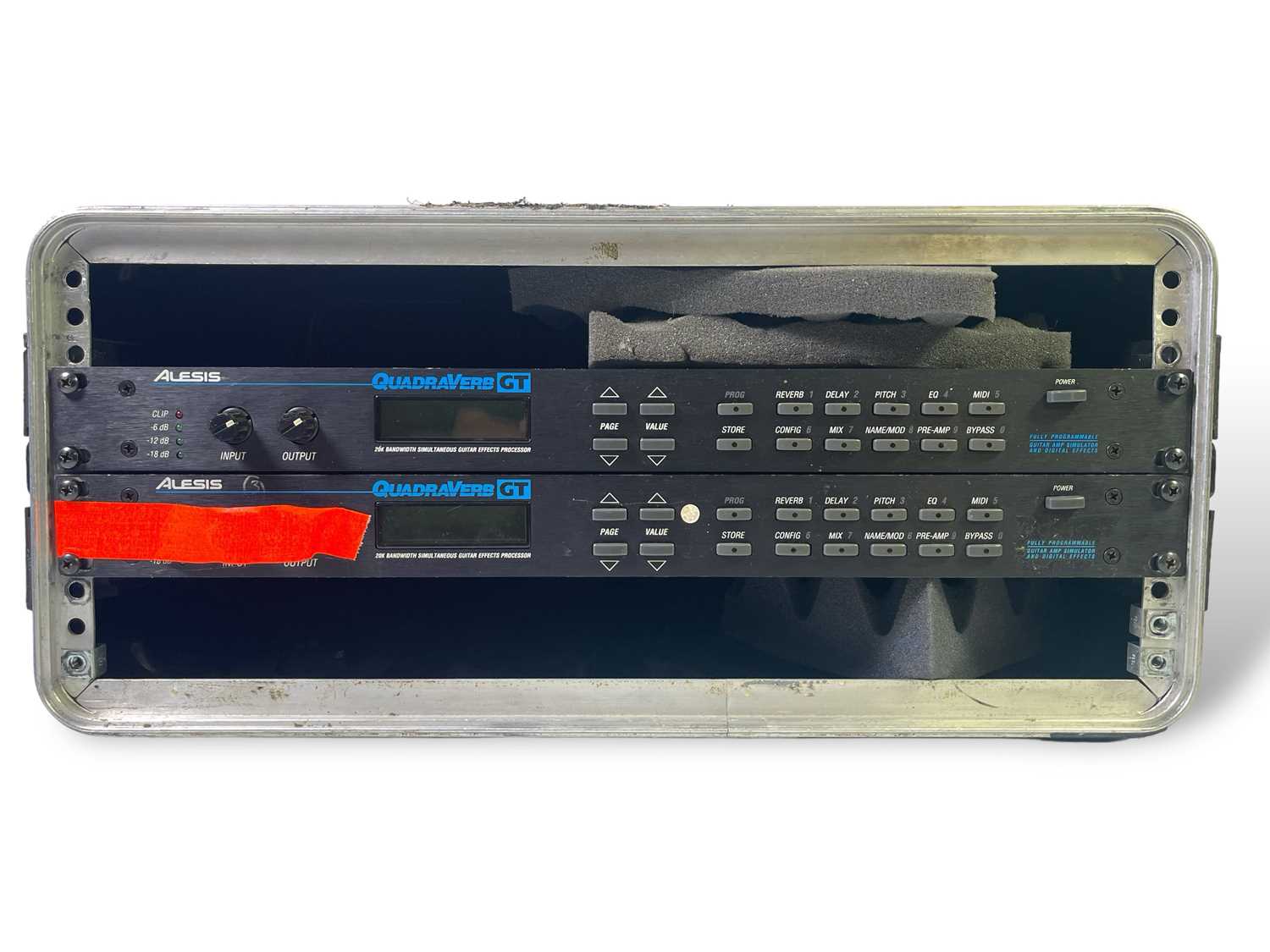 Lot 37 - JOHN'S EQUIPMENT - RACK MOUNTED ALESIS QUADRAVERB PAIR.