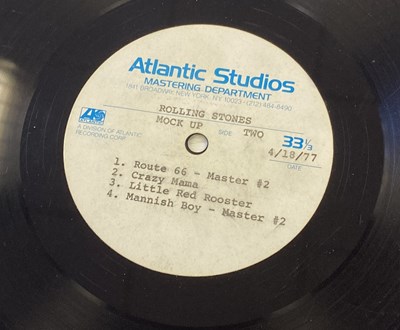 Lot 298 - THE ROLLING STONES - ATLANTIC STUDIOS ACETATE LP (WITH PROPOSED TRACKS FOR 'EL MACAMBO' SIDE LOVE YOU LIVE)