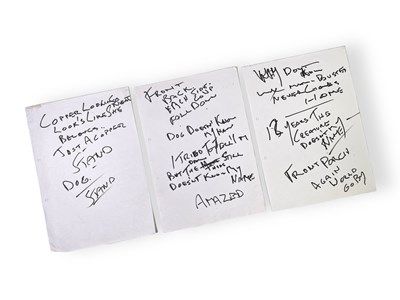 Lot 8 - 'STAND AMAZED' JOHN'S HANDWRITTEN LYRICS.