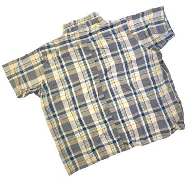 Lot 21 - JOHN'S CLOTHING - STAGE WORN CHECKED SHIRT.