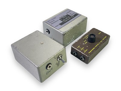 Lot 77 - JOHN'S EQUIPMENT - VINTAGE STAGE USED BOXES/SWITCHES.