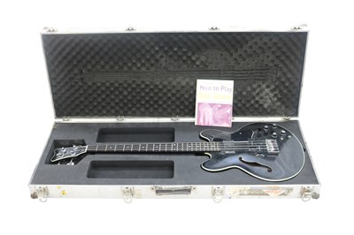 Lot 139 - CHRIS ECCLESHALL CUSTOM BUILT SEMI-ACOUSTIC 335 STYLE BASS GUITAR
