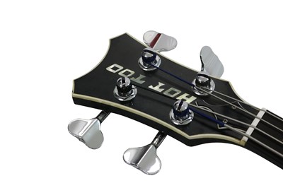Lot 139 - CHRIS ECCLESHALL CUSTOM BUILT SEMI-ACOUSTIC 335 STYLE BASS GUITAR