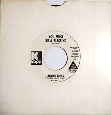 Lot 22 - ALBERT JONES - YOU MUST BE A BLESSING C/W FIFTEEN CENT LOVE  - RADIO STATION COPY