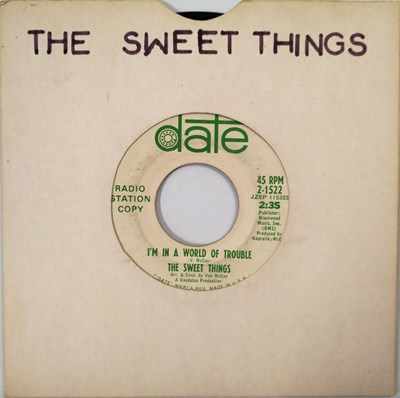 Lot 29 - THE SWEET THINGS - I'M IN A WORLD OF TROUBLE C/W BABY'S BLUE - 7" RADIO STATION COPY