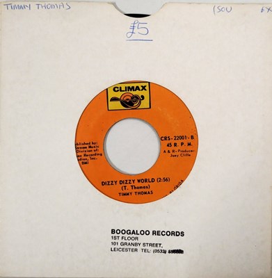 Lot 45 - TIMMY THOMAS - DIZZY DIZZY WORLD C/W WHAT'S BOTHERING ME