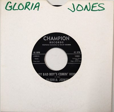 Lot 56 - GLORIA JONES - TAINTED LOVE C/W MY BAD BOY'S COMIN' HOME