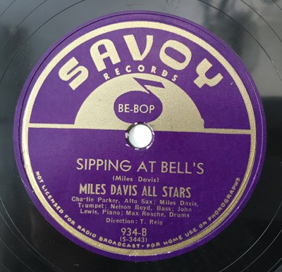 Lot 470 - SAVOY RECORDS - JAZZ 78RPM SHELLAC COLLECTION
