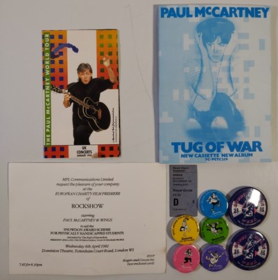 Lot 13 - PAUL MCCARTNEY AND WINGS - MEMORABILIA.
