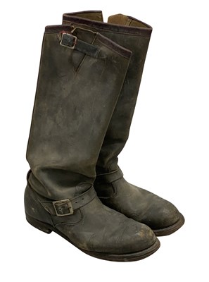 Lot 175 - HOOKY'S ORIGINAL LEATHER BIKER BOOTS
