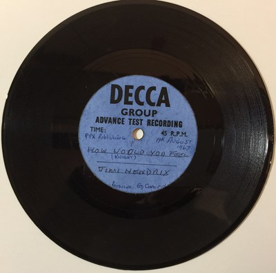 Lot 17 - JIMI HENDRIX & CURTIS KNIGHT - HOW WOULD YOU FEEL C/W YOU DON'T WANT ME 7'' ACETATE (DECCA RECORDING)