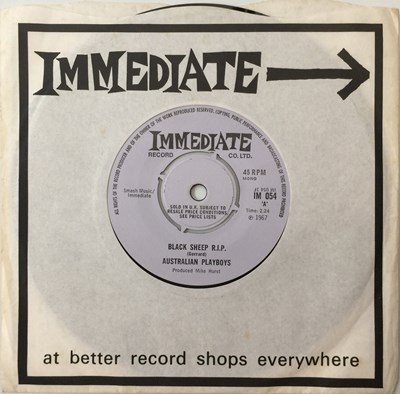 Lot 341 - AUSTRALIAN PLAYBOYS - BLACK SHEEP RIP/ SAD 7" (UK IMMEDIATE - IM 054)