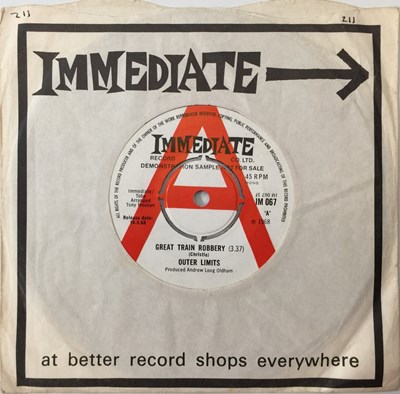 Lot 344 - OUTER LIMITS - GREAT TRAIN ROBBERY 7" (UK PROMO - IMMEDIATE - IM 067)