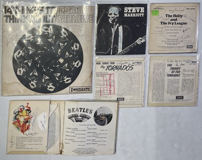 Lot 249 - SIGNED LPS AND SINGLES INC STEVE MARRIOTT / CHRIS FARLOWE.