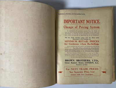 Lot 41 - AUTOMOBILIA INTEREST - 1913 BROWN BROTHERS CATALOGUE