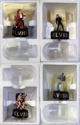 Lot 411 - ELVIS PRESLEY - FRANKLIN MINT DOME - SET OF FOUR.