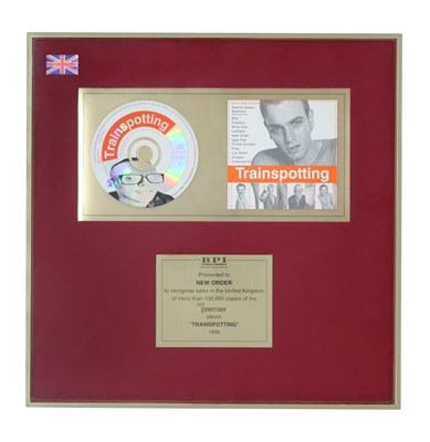 Lot 30 - NEW ORDER TRAINSPOTTING BPI AWARD DISC