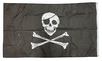 Lot 297 - FLAGS FROM GIGS USED TO DRAPE OVER SPEAKERS
