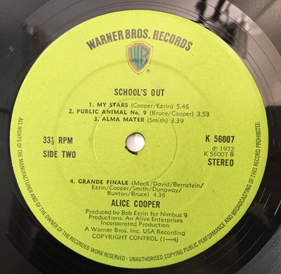 Lot 138 - ALICE COOPER - SCHOOL'S OUT LP (UK COMPLETE W/ PANTS - WARNER BROS - K56007)