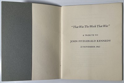 Lot 17 - JOHN F. KENNEDY - THAT WAS THE WEEK THAT WAS COMMEMORATIVE BOOK.