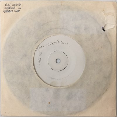 Lot 206 - IRON MAIDEN - STRANGER IN A STRANGE LAND 7" (WHITE LABEL T/P - EMI 5589)