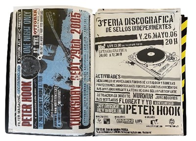 Lot 321 - FOLDER FILLED WITH POSTERS FOR PETER HOOK & HACIENDA GIGS