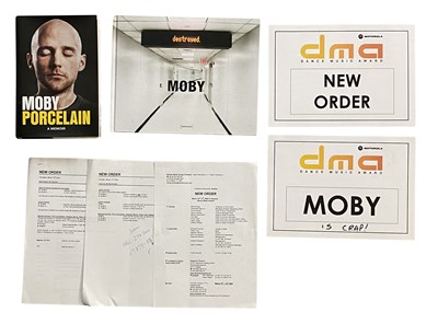 Lot 327 - MOBY & NEW ORDER TOUR MEMORABILIA