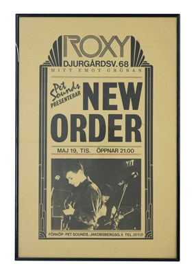 Lot 36 - NEW ORDER 1982 SWEDISH GIG POSTER