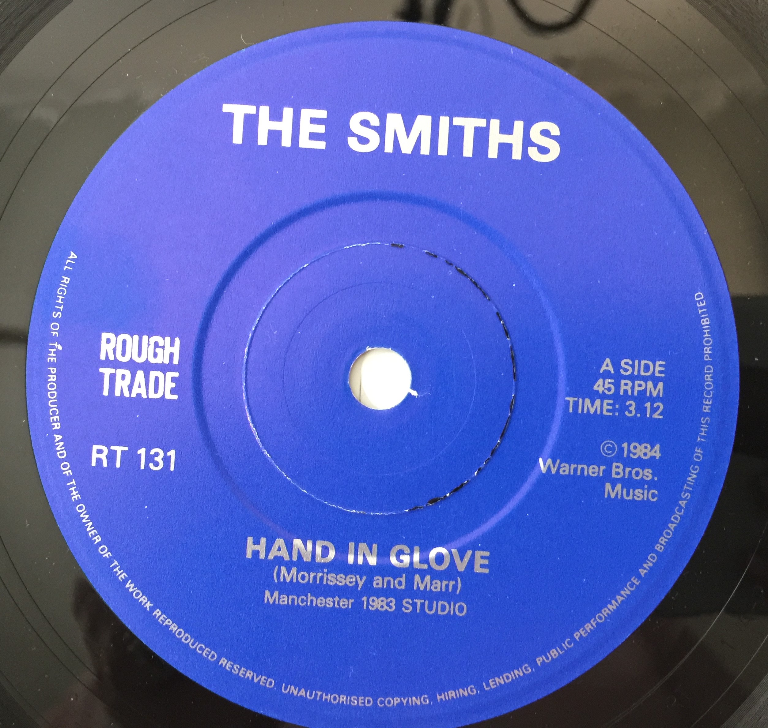 Lot 258 - THE SMITHS - HAND IN GLOVE - ORIGINAL