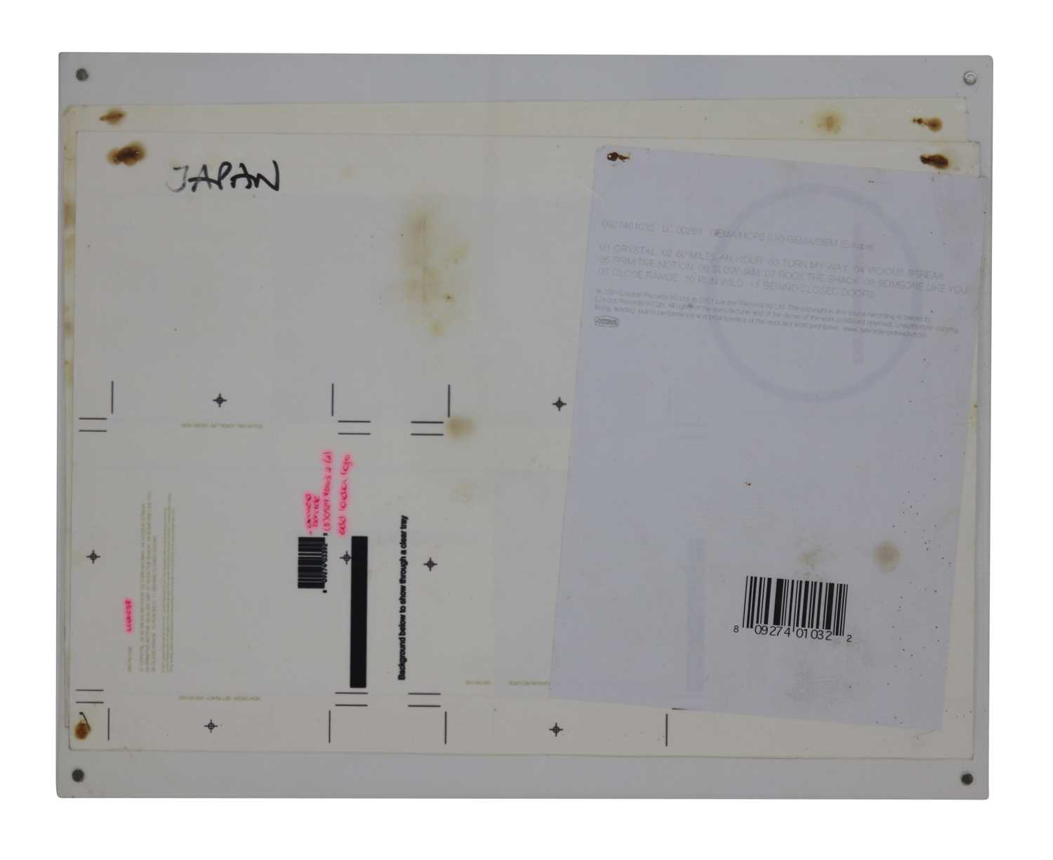 Lot 37 - NEW ORDER GET READY JAPANESE PROOF SLEEVES