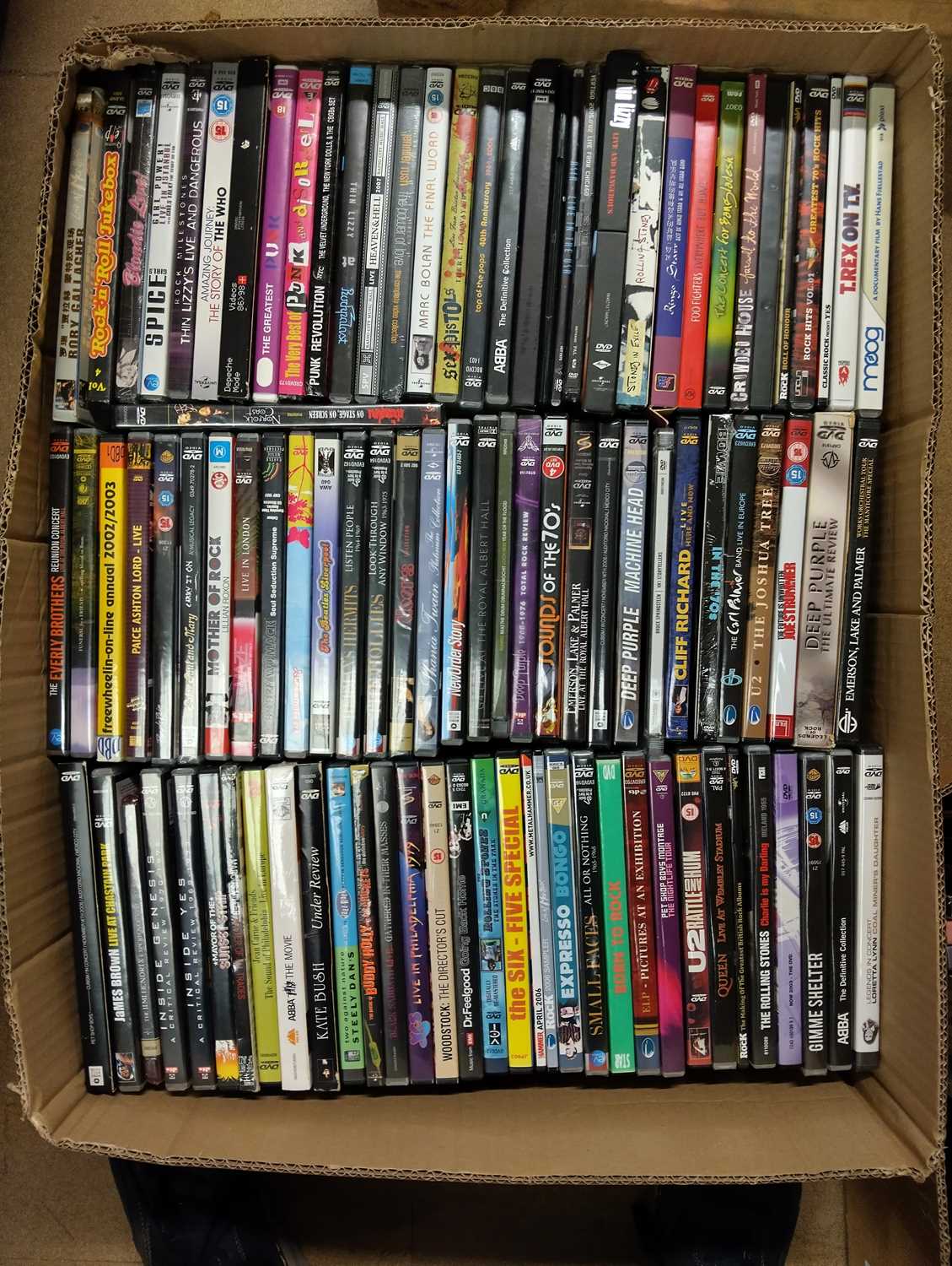 Lot 79 - LARGE MUSIC DVD COLLECTION.
