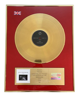 Lot 404 - JOY DIVISION CLOSER BRIT CERTIFIED BPI GOLD DISC AWARD