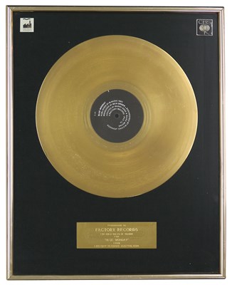 Lot 51 - NEW ORDER BLUE MONDAY AUSTRALASIA GOLD AWARD