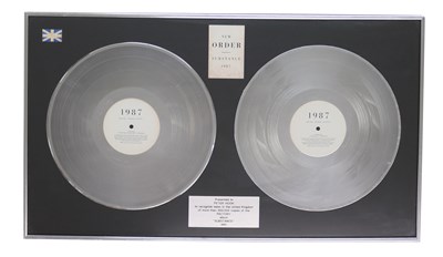 Lot 56 - NEW ORDER UK PLATINUM AWARD FOR SUBSTANCE LP
