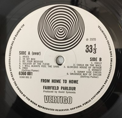 Lot 3 - FAIRFIELD PARLOUR - FROM HOME TO HOME LP (ORIGINAL UK PRESSING - 6360 001)