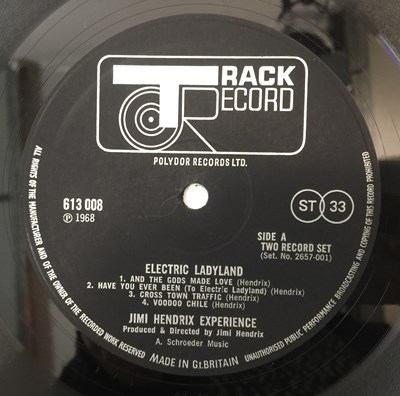 Lot 17 - JIMI HENDRIX - ELECTRIC LADYLAND LP (UK TRACK - WHITE TEXT/ TWO RECORD SET - TRACK 613 008)