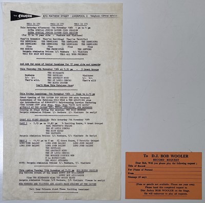 Lot 2390178 - THE BEATLES INTEREST - CAVERN CLUB MEMORABILIA.